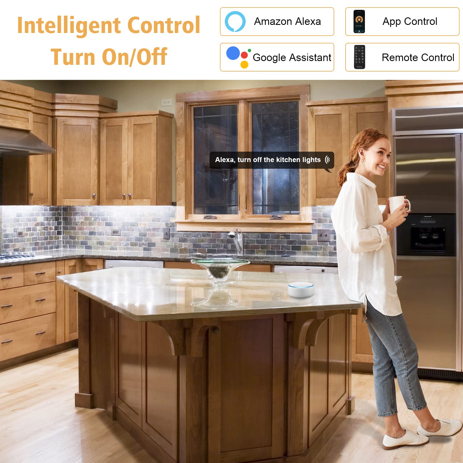 Under Cabinet Lights Kit, LED Smart Dimmable Strip Lighting Fixtures, 24V Plug in Linkable Bar LED Counter Lights for Pantry, Kitchen, Shelf, Bookcases, Showcase (10 PCS, Cold White) - Image 8